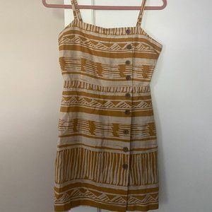 Forever 21 Yellow Patterned Dress